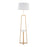 LumiSource Cosmo Shelf Floor Lamp, White/Gold