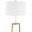 LumiSource Cosmo Shelf Floor Lamp, White/Gold