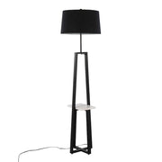 LumiSource Cosmo Shelf Floor Lamp, White/Black - LFLV-COSMOBKWMBK
