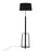 LumiSource Cosmo Shelf Floor Lamp, White/Black
