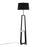 LumiSource Cosmo Shelf Floor Lamp, White/Black