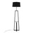 LumiSource Cosmo Shelf Floor Lamp, White/Black