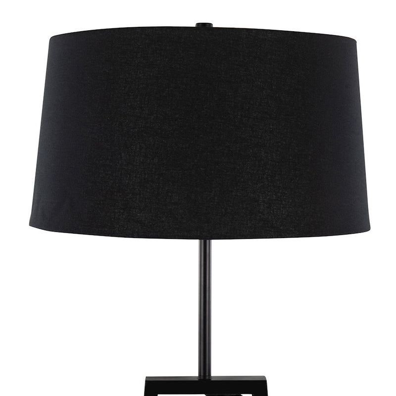 LumiSource Cosmo Shelf Floor Lamp, White/Black