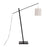 LumiSource Arturo Floor Lamp, Black Wood/Black Steel/Grey
