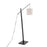LumiSource Arturo Floor Lamp, Black Wood/Black Steel/Grey