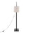 LumiSource Arturo Floor Lamp, Black Wood/Black Steel/Grey