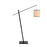 LumiSource Arturo Floor Lamp, Black Wood/Black Steel/Rattan