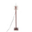 LumiSource Arturo Floor Lamp, Walnut Wood/Satin Nickel/Grey