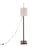 LumiSource Arturo Floor Lamp, Walnut Wood/Satin Nickel/Grey