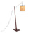 LumiSource Arturo Floor Lamp, Walnut/Satin Nickel/Rattan