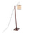 LumiSource Arturo Floor Lamp, Walnut/Satin Nickel/Rattan