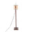 LumiSource Arturo Floor Lamp, Walnut/Satin Nickel/Rattan