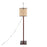 LumiSource Arturo Floor Lamp, Walnut/Satin Nickel/Rattan