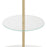 LumiSource Chloe Floor Lamp, White Marble/Gold Metal