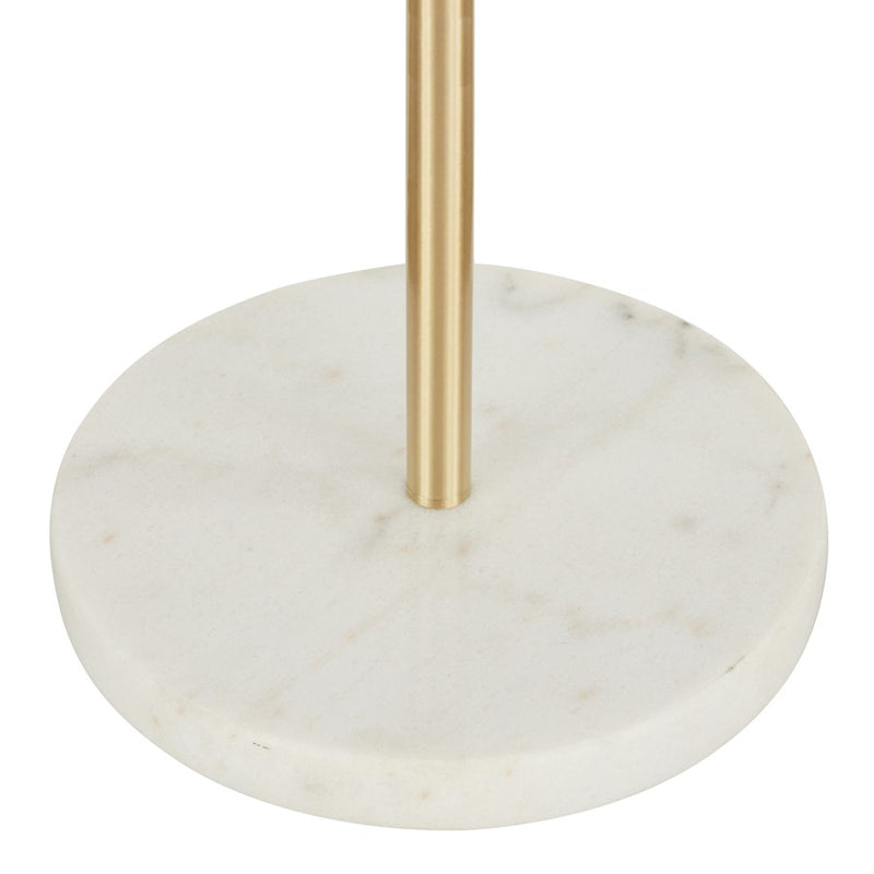 LumiSource Chloe Floor Lamp, White Marble/Gold Metal