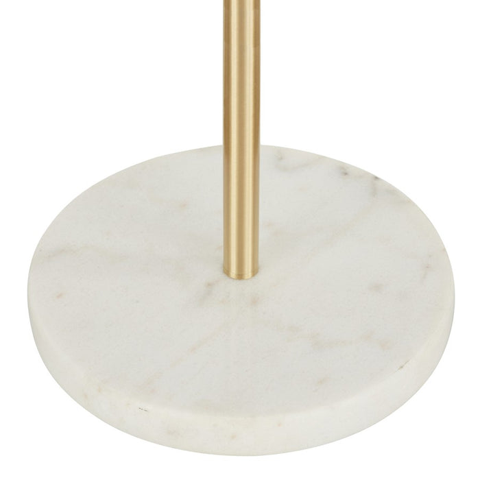 LumiSource Chloe Floor Lamp, White Marble/Gold Metal