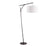 LumiSource Daniella Floor Lamp in Black Steel/White Linen - LS-DANIELLAFLBKW
