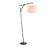 LumiSource Daniella Floor Lamp in Black Steel/White Linen