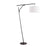LumiSource Daniella Floor Lamp in Black Steel/White Linen