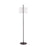 LumiSource Daniella Floor Lamp in Black Steel/White Linen