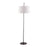 LumiSource Daniella Floor Lamp in Black Steel/White Linen