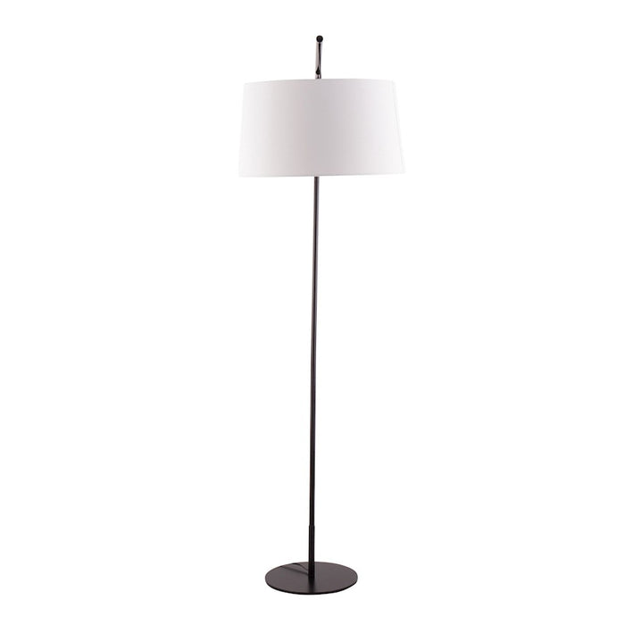 LumiSource Daniella Floor Lamp in Black Steel/White Linen