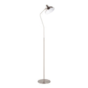 LumiSource Darby Floor Lamp in Satin Nickel Metal - LS-DARBYFLNI