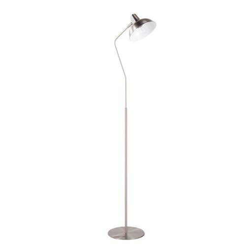 LumiSource Darby Floor Lamp in Satin Nickel Metal - LS-DARBYFLNI