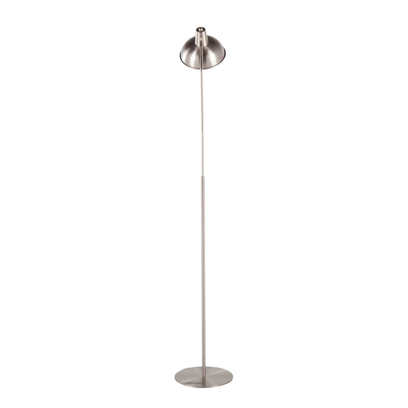 LumiSource Darby Floor Lamp in Satin Nickel Metal