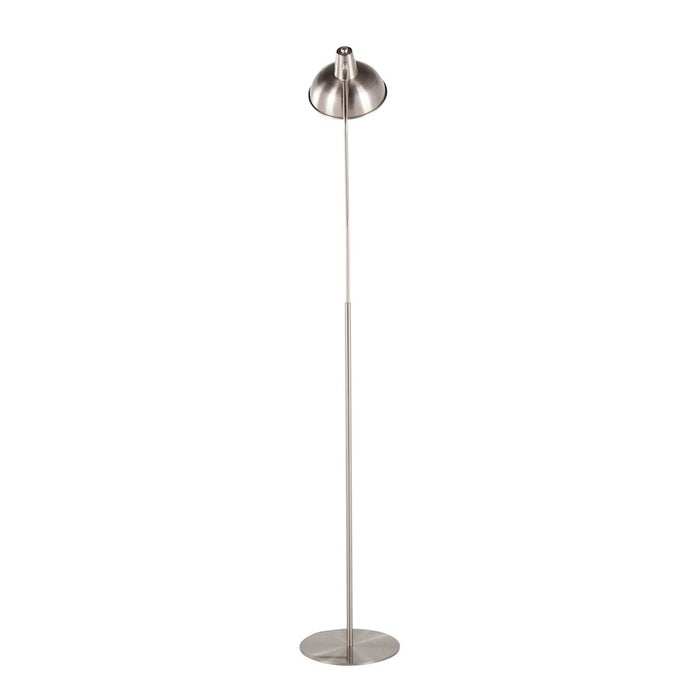 LumiSource Darby Floor Lamp in Satin Nickel Metal