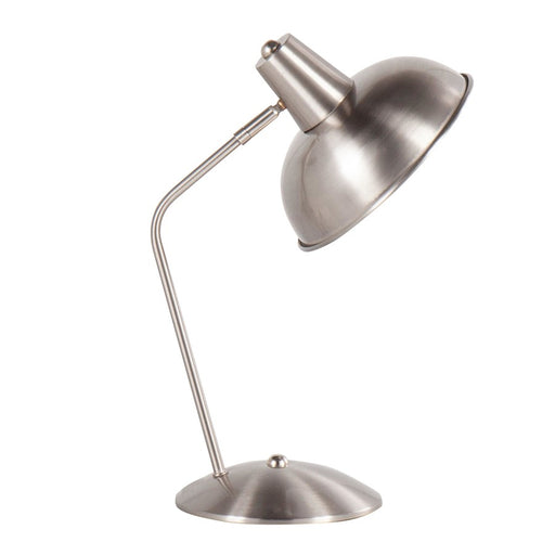 LumiSource Darby Table Lamp in Satin Nickel Metal