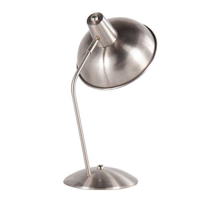 LumiSource Darby Table Lamp in Satin Nickel Metal