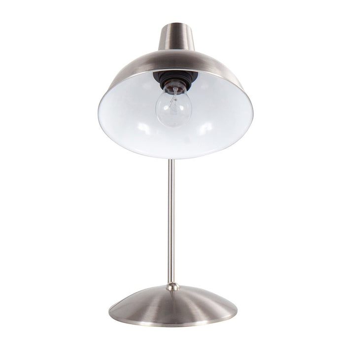 LumiSource Darby Table Lamp in Satin Nickel Metal