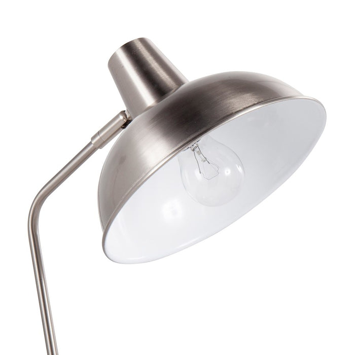 LumiSource Darby Table Lamp in Satin Nickel Metal