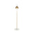 LumiSource March Floor Lamp, White Marble/Antique Brass Metal