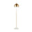 LumiSource March Floor Lamp, White Marble/Antique Brass Metal