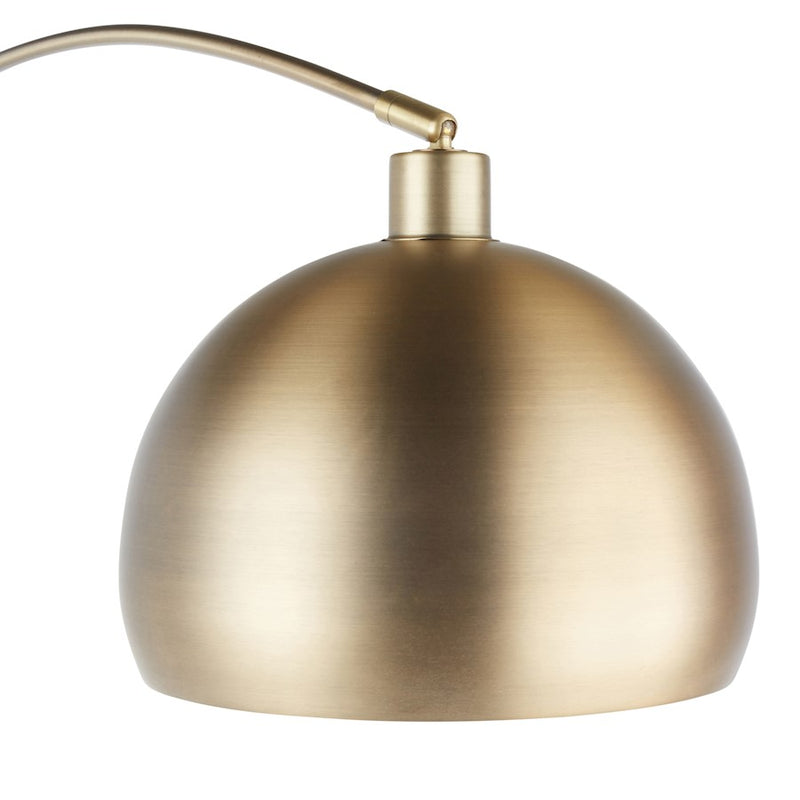 LumiSource March Floor Lamp, White Marble/Antique Brass Metal