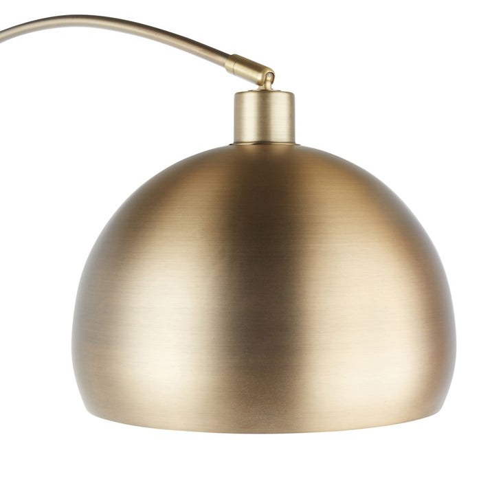 LumiSource March Floor Lamp, White Marble/Antique Brass Metal