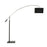 LumiSource Milan Floor Lamp, Black Marble/Black Metal
