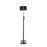 LumiSource Milan Floor Lamp, Black Marble/Black Metal
