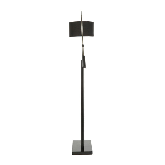 LumiSource Milan Floor Lamp, Black Marble/Black Metal