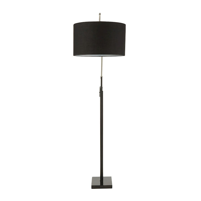 LumiSource Milan Floor Lamp, Black Marble/Black Metal