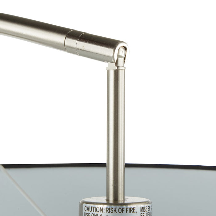LumiSource Milan Floor Lamp, Black Marble/Black Metal