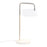 LumiSource Puck Table Lamp, White Metal/Nickel Metal - LS-PUCKTBWNI