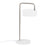 LumiSource Puck Table Lamp, White Metal/Nickel Metal