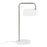 LumiSource Puck Table Lamp, White Metal/Nickel Metal