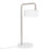 LumiSource Puck Table Lamp, White Metal/Nickel Metal