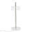 LumiSource Puck Table Lamp, White Metal/Nickel Metal