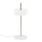 LumiSource Puck Table Lamp, White Metal/Nickel Metal