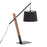 LumiSource Archer Table Lamp, Black/Walnut Wood/Black Linen